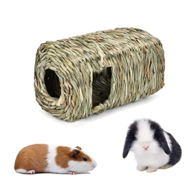 Small Animal Tunnel Factory - Natural Guinea Pig Straw Tunnel Rabbit Handmade Grass House