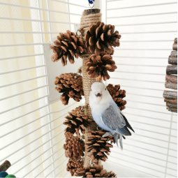 鹦鹉玩具厂家-批发秋千啃咬悬挂铃铛笼玩具鸟趣味秋千