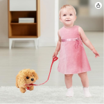 互动宠物玩具厂家-幼犬电子行走吠叫摇尾伸展