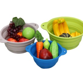 折叠排水篮生产商-多功能硅胶清洁