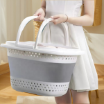 洗衣篮供应商-省空间防水带手柄