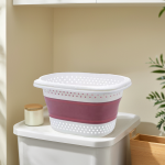 洗衣篮供应商-省空间防水带手柄