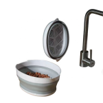 可调排水篮供应商-圆形硅胶折叠设计