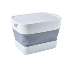 厨房滤篮厂家-方形可折叠PP带手柄