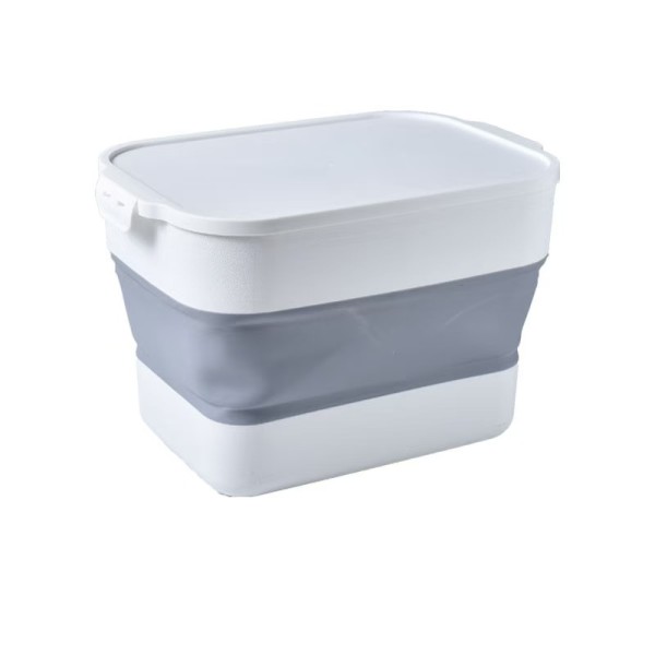 厨房滤篮厂家-方形可折叠PP带手柄