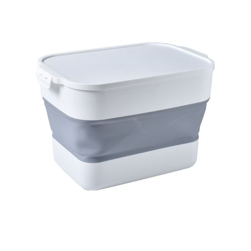 厨房滤篮厂家-方形可折叠PP带手柄