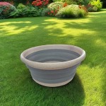 露营洗脸盆供应商-10L圆形可折叠PP塑料