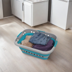 塑料洗衣篮厂家-矩形大号儿童可折叠
