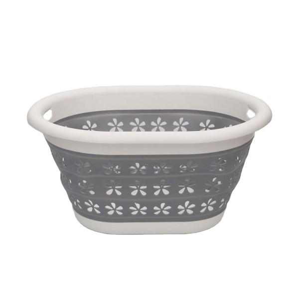 可折叠洗衣篮厂家-镂空可折叠存储