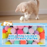 猫玩具套装厂家-彩色互动塑料乒乓球枪发射器套装