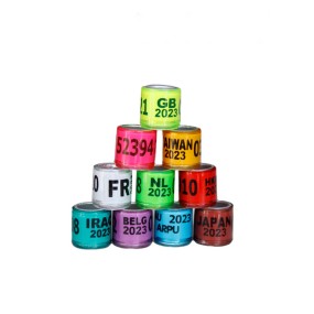 鸽子环厂家-个性化耐用铝塑赛鸽归巢环