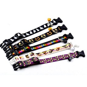 Pet Collar Supplier - Factory Wholesale Halloween Party Collar with Bell