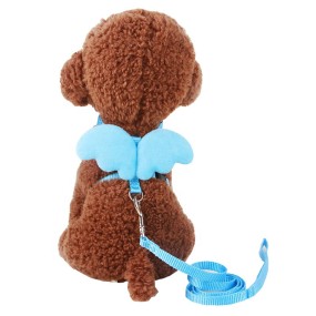 狗背带套装厂家-舒适透气可调天使翅膀牵引绳套装