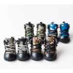 宠物靴厂家-迷彩防滑冬季温暖牛仔鞋小狗用