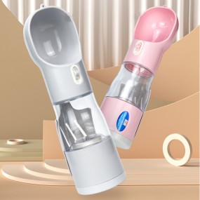 宠物旅行瓶厂家-定制4合1便携饮水喂食器多功能