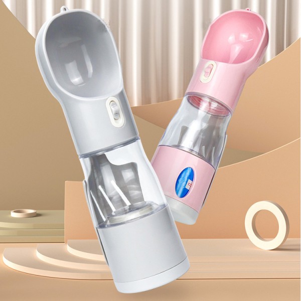 宠物旅行瓶厂家-定制4合1便携饮水喂食器多功能