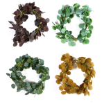 人造桉树厂家-优雅藤编花环耐用时尚装饰用