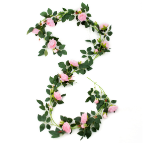 人造玫瑰厂家-墙挂玫瑰藤人造花阳台婚礼用