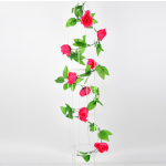 人造玫瑰厂家-墙挂玫瑰藤人造花阳台婚礼用