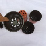 兰花盆厂家-双色白陶育苗塑料兰花种植盆