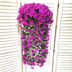 人造兰花厂家-紫罗兰兰花墙挂塑料藤婚礼用