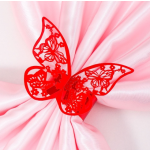 餐巾环厂家-优雅激光切割金属蝴蝶环婚礼圣诞用