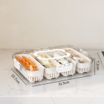 鸡蛋存储盒厂家-便携塑料鸡蛋盒带盖手柄可堆叠分隔