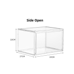 鞋柜厂家-透明磁吸PET塑料防潮可堆叠客厅用