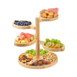 竹制奶酪板厂家-五合一360度旋转分层