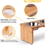 抬高狗碗生产商-竹架不锈钢材质