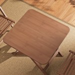 竹制野餐桌供应商-便携折叠户外家具