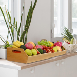 竹制储物箱生产商-可堆叠食品柜整理箱代工