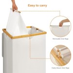 竹制洗衣篮供应商-米色165升可折叠储物架