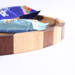 棋盘图案竹制餐盘生产商-可定制家用露营款