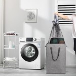 竹制洗衣篮厂家-方形可折叠帆布袋