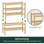 竹制鞋架生产商-双层多功能储物