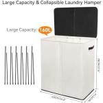 竹制洗衣篮生产商-160升三层可拆卸袋