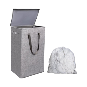 Bamboo Laundry Basket Factory - Square Foldable Canvas Bag