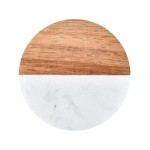 木质杯垫生产商-雕刻大理石竹制定制Logo