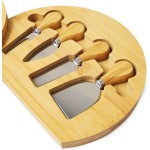 竹制奶酪板供应商-4刀餐具抽屉定制