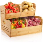 竹制储物篮厂家-四格土豆洋葱箱