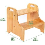 竹制踏步凳生产商-双层带镂空把手定制