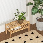 竹制鞋架生产商-双层多功能储物