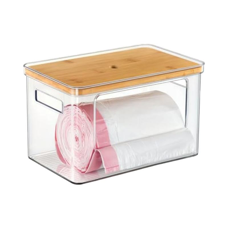 铝制垃圾袋分配器供应商-竹顶收纳器