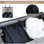 竹制洗衣袋供应商-145升轻便可折叠带盖