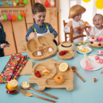 竹制喂养托盘供应商-硅胶吸盘幼儿