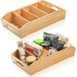 竹制厨房储物盒厂家-五层可拆卸隔板