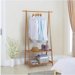 竹制衣架供应商-4钩2轮鞋存储