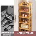 竹制鞋架供应商-立式省空间收纳