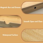 竹制化妆品收纳厂家-长方形化妆品储物抽屉